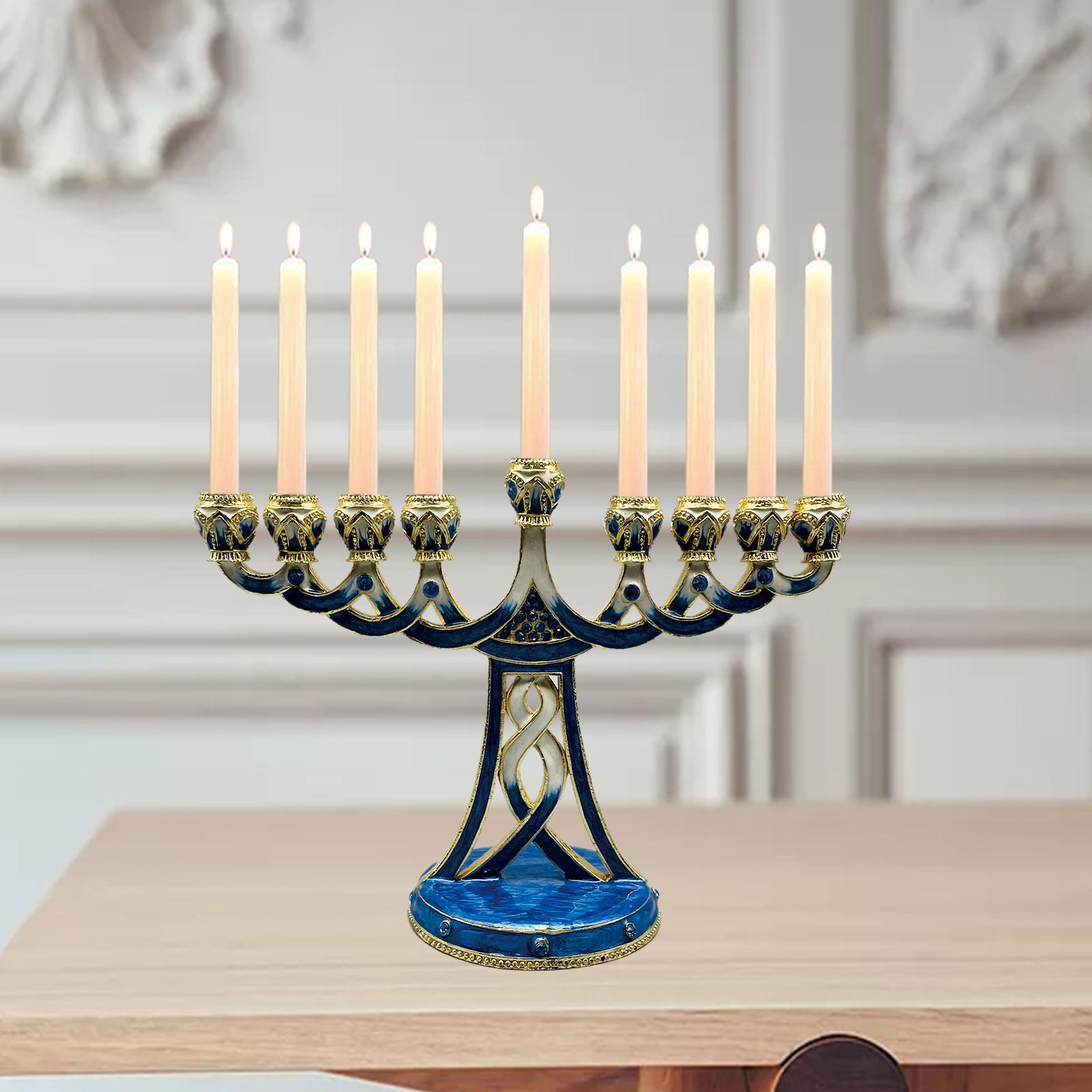 Enameled Menorah Candle Holder - Paraffin Wax review and price