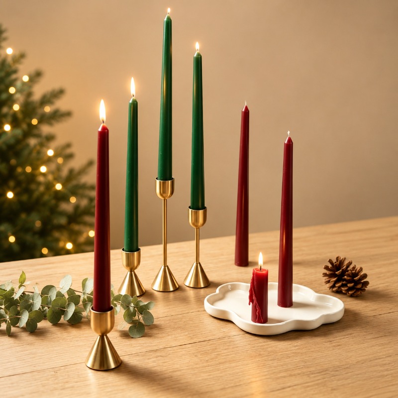 Burgundy Taper Candles, Long S - Soy Wax review and price