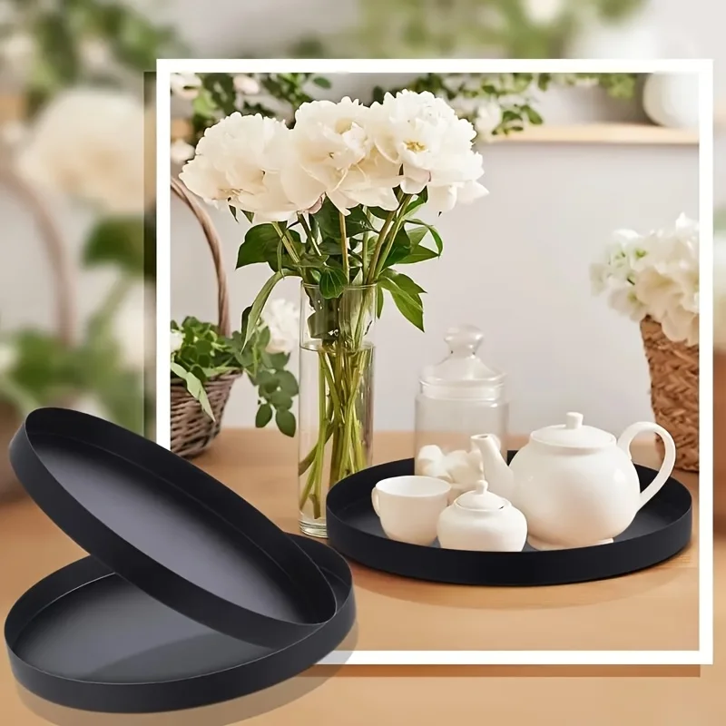 1Pc Modern black circular ABS  - Silk Candle review and price