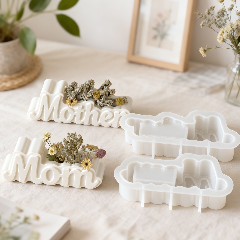 Letter Shape Vase Plaster Sili - Candle Containers review and price