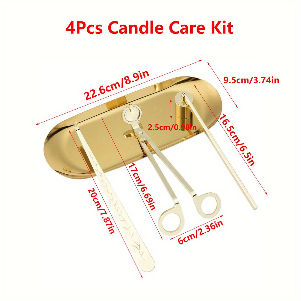 4pcs/set Luxury Candle Care Ki - Candle Wick review and price