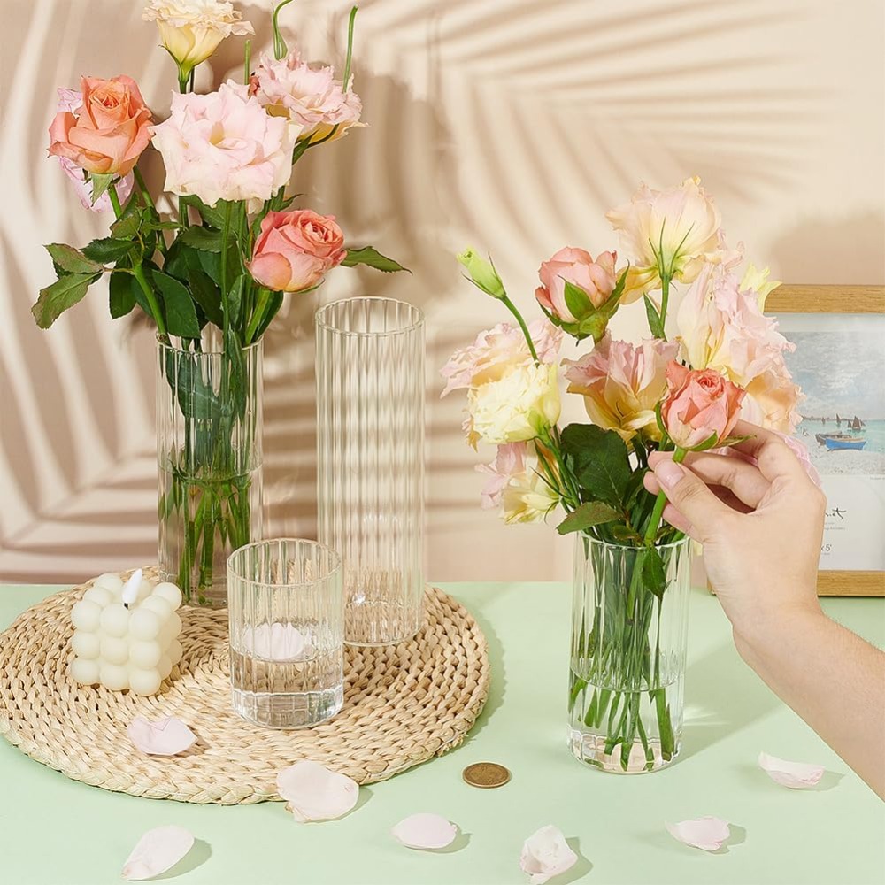 4 Size Glass Cylinder Vases 3. - Candle Containers review and price