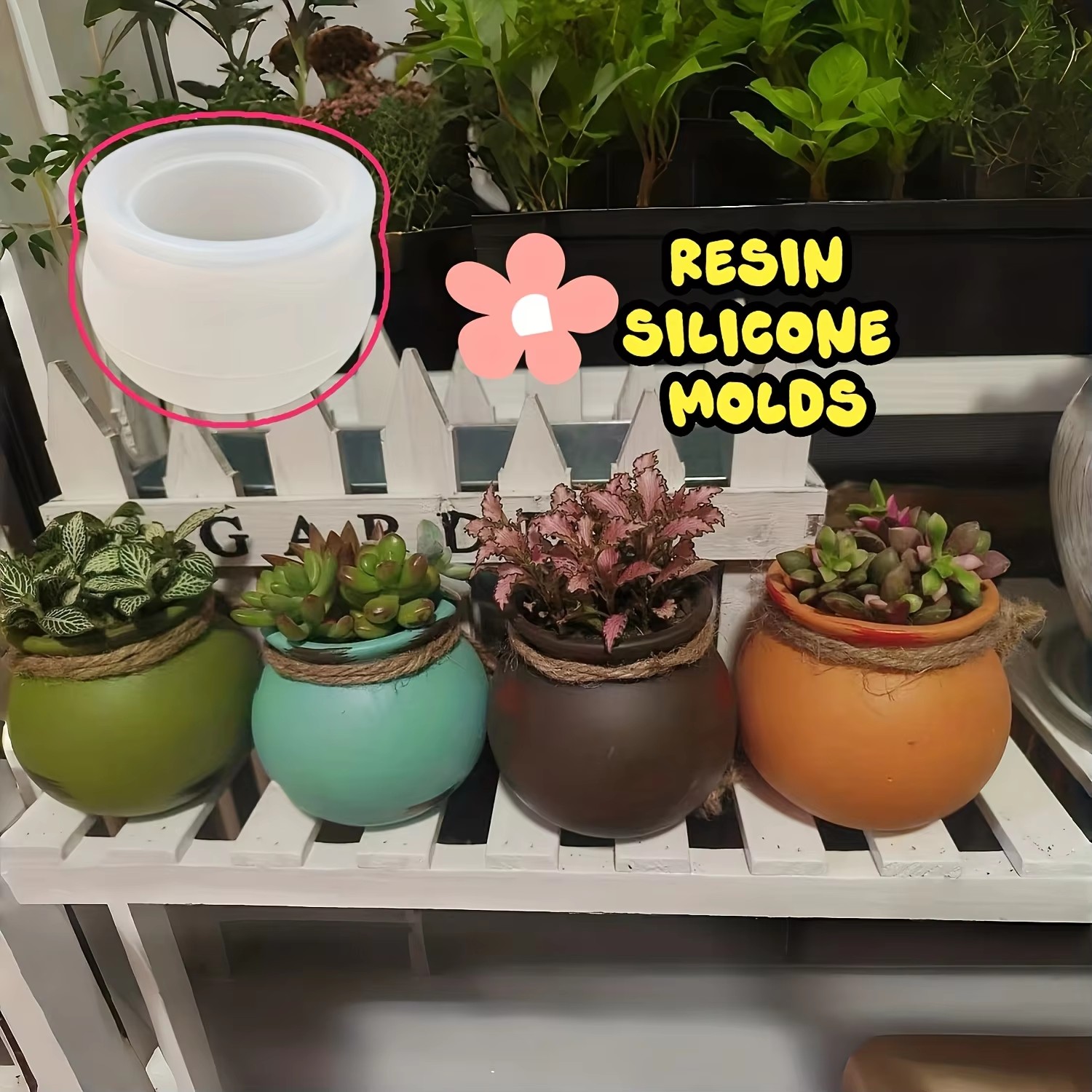 Silicone Flower Pot Molds, Res - Candle Containers review and price