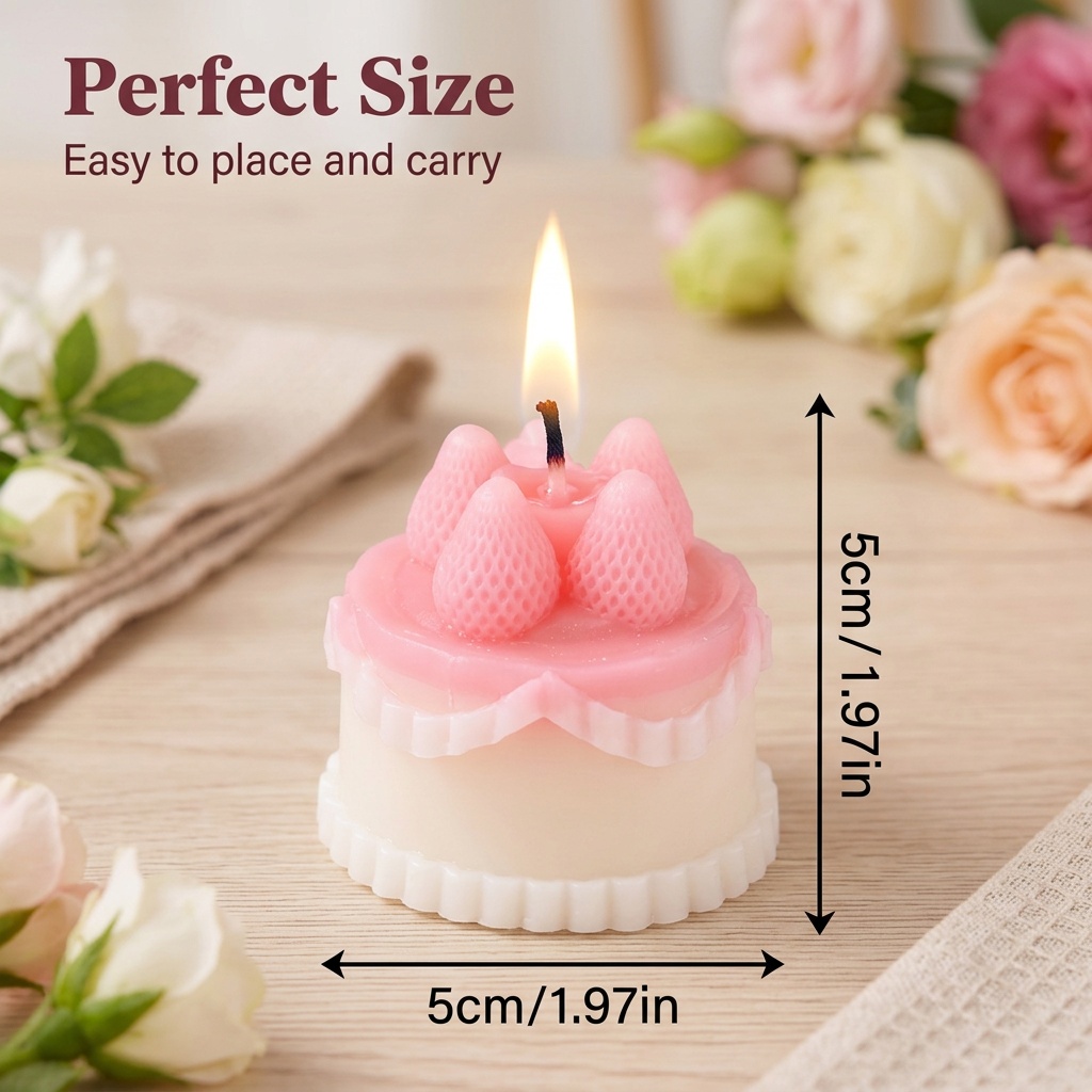 1Pc Cake-Shaped Scented Candle - Soy Wax review and price