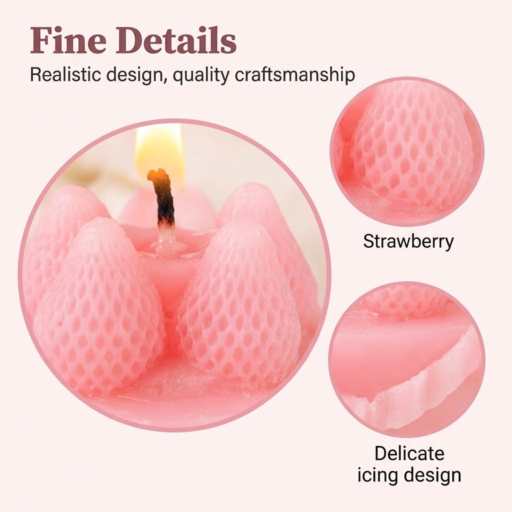 1Pc Cake-Shaped Scented Candle - Soy Wax review and price