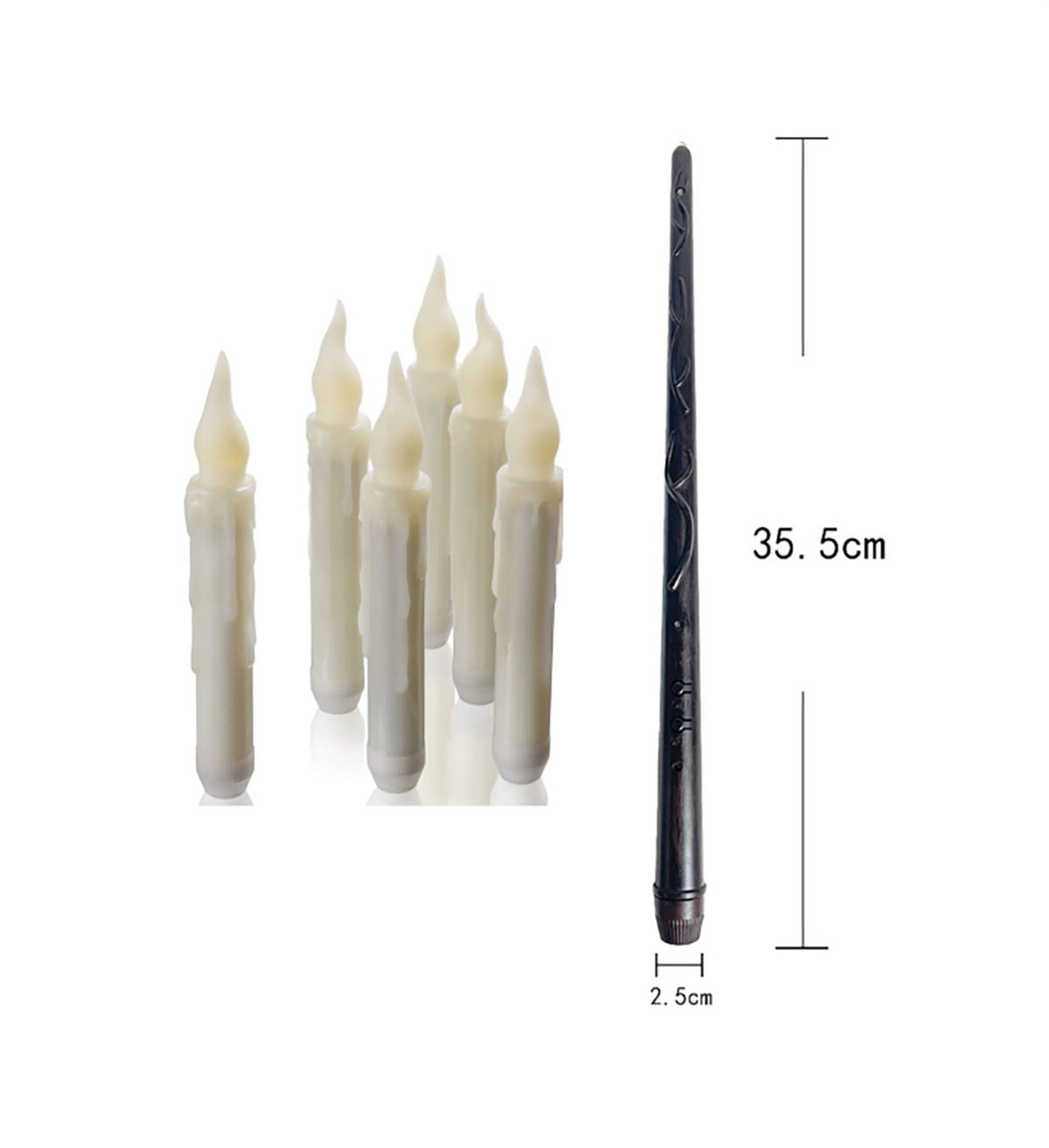 Flameless Ivory Taper Candles  - Candle Wick review and price