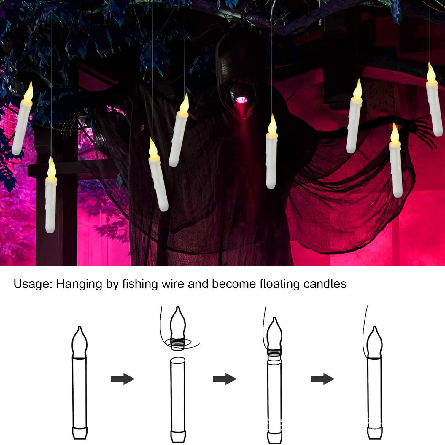 Flameless Ivory Taper Candles  - Candle Wick review and price