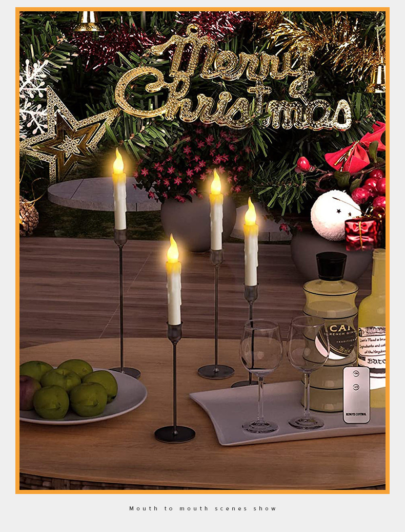 Flameless Ivory Taper Candles  - Candle Wick review and price