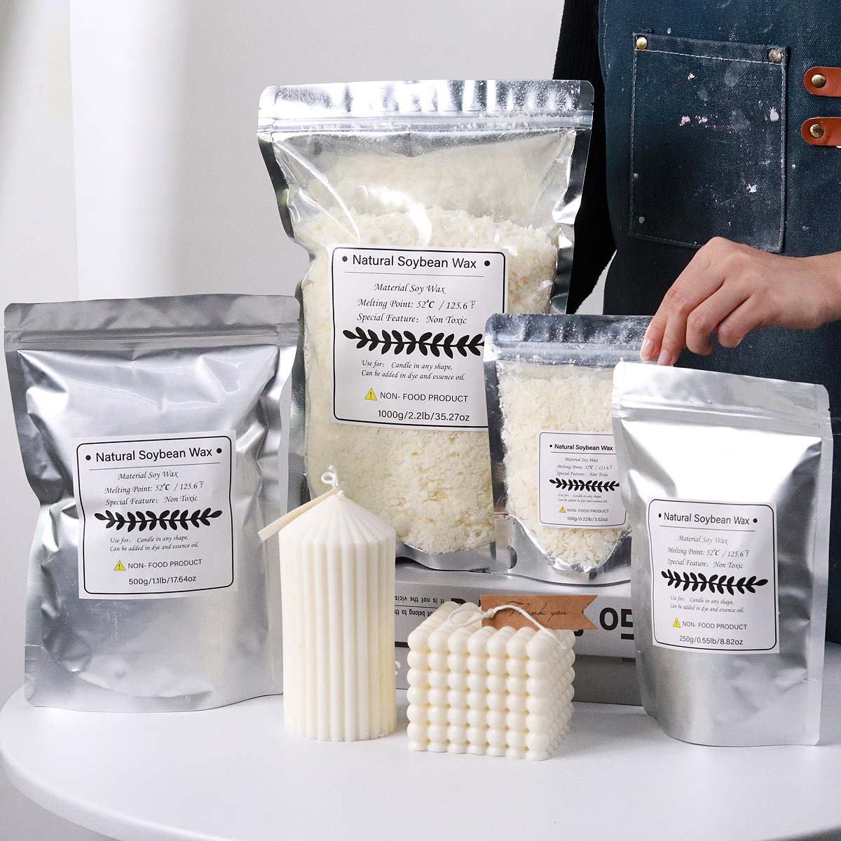 100/250/500/1000g Natural Soy  - Candle Making Kit review and price
