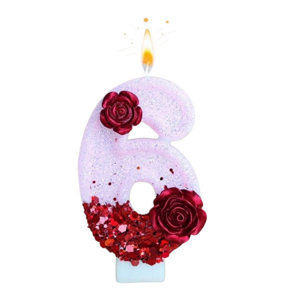 Number Pink Glitter Red Rose F - Paraffin Wax review and price