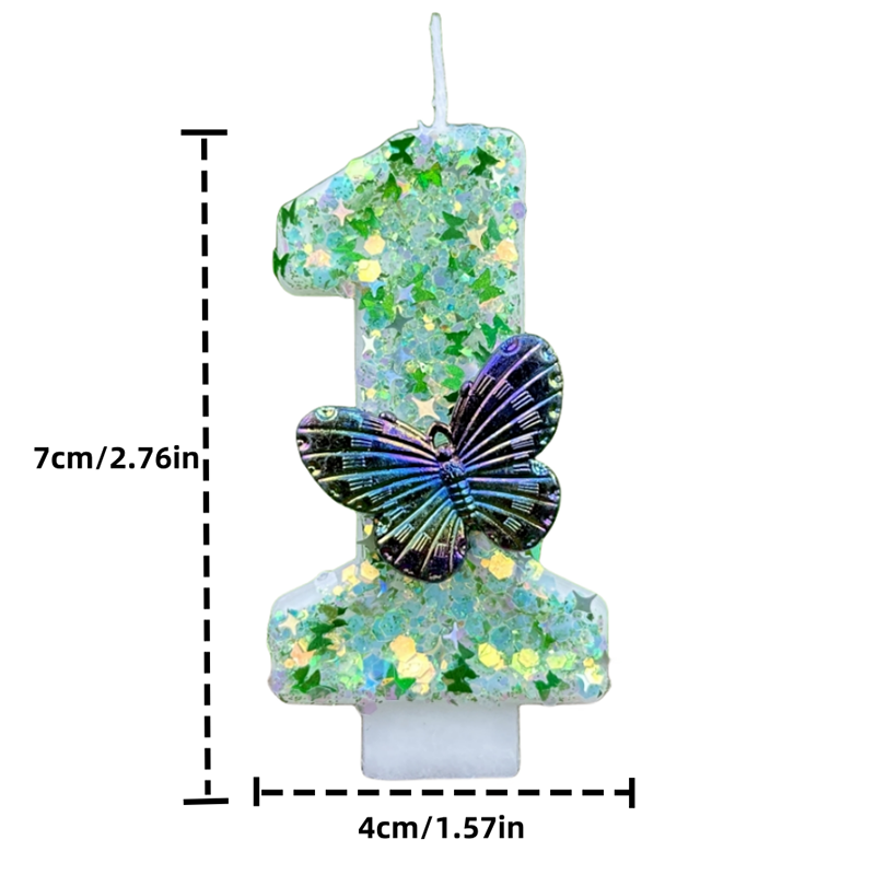 1Pc Green Sequins Number 0-9 B - Soy Wax review and price