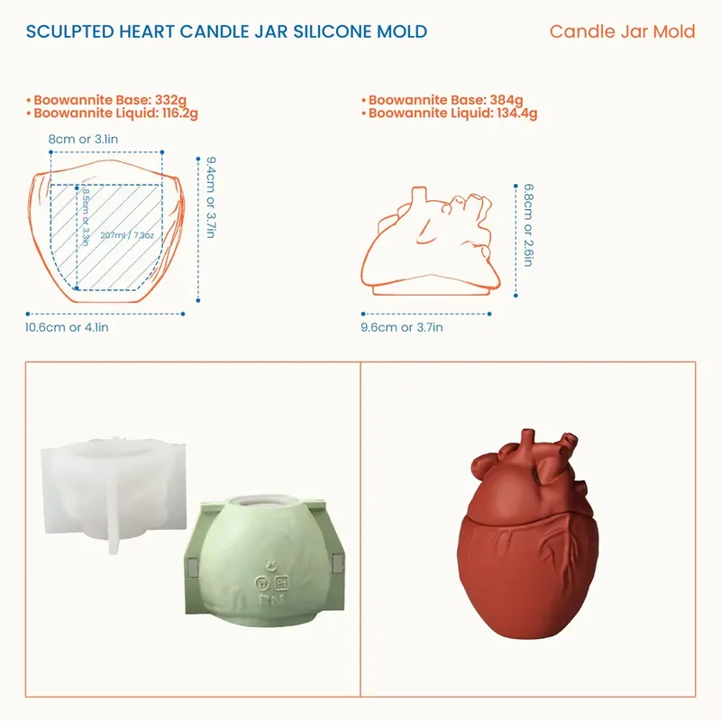 Nicole Sculpted Heart Candle J - Candle Molds review and price