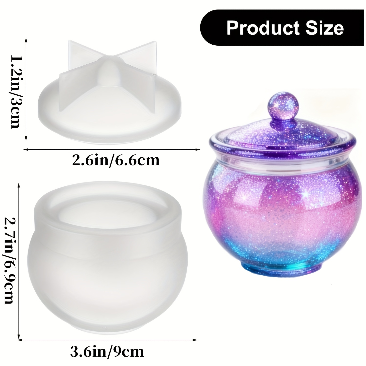1 set of round resin can molds - Candle Containers review and price